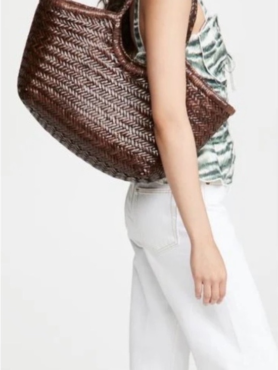 Dragon Diffusion Handbags - Dragon Diffusion Brown Nantucket Basket Bag Shoulder Tote Bag